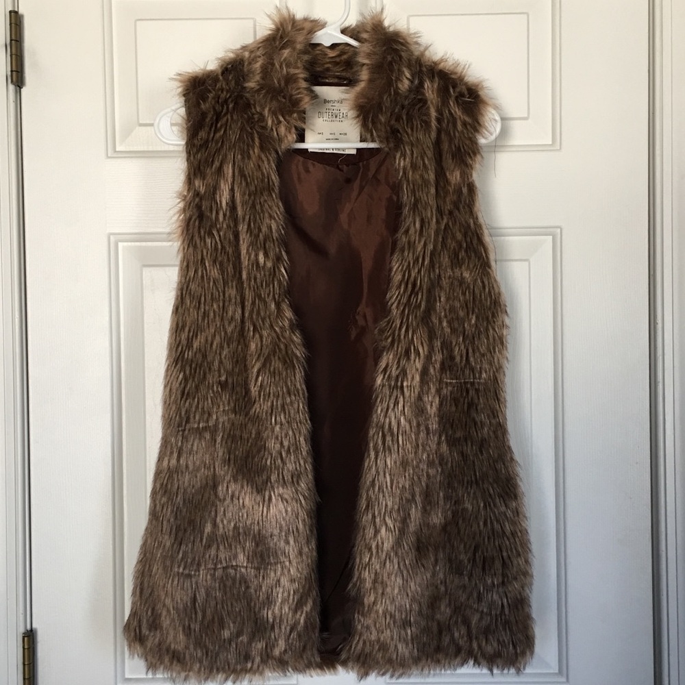 Bershka faux fur vest